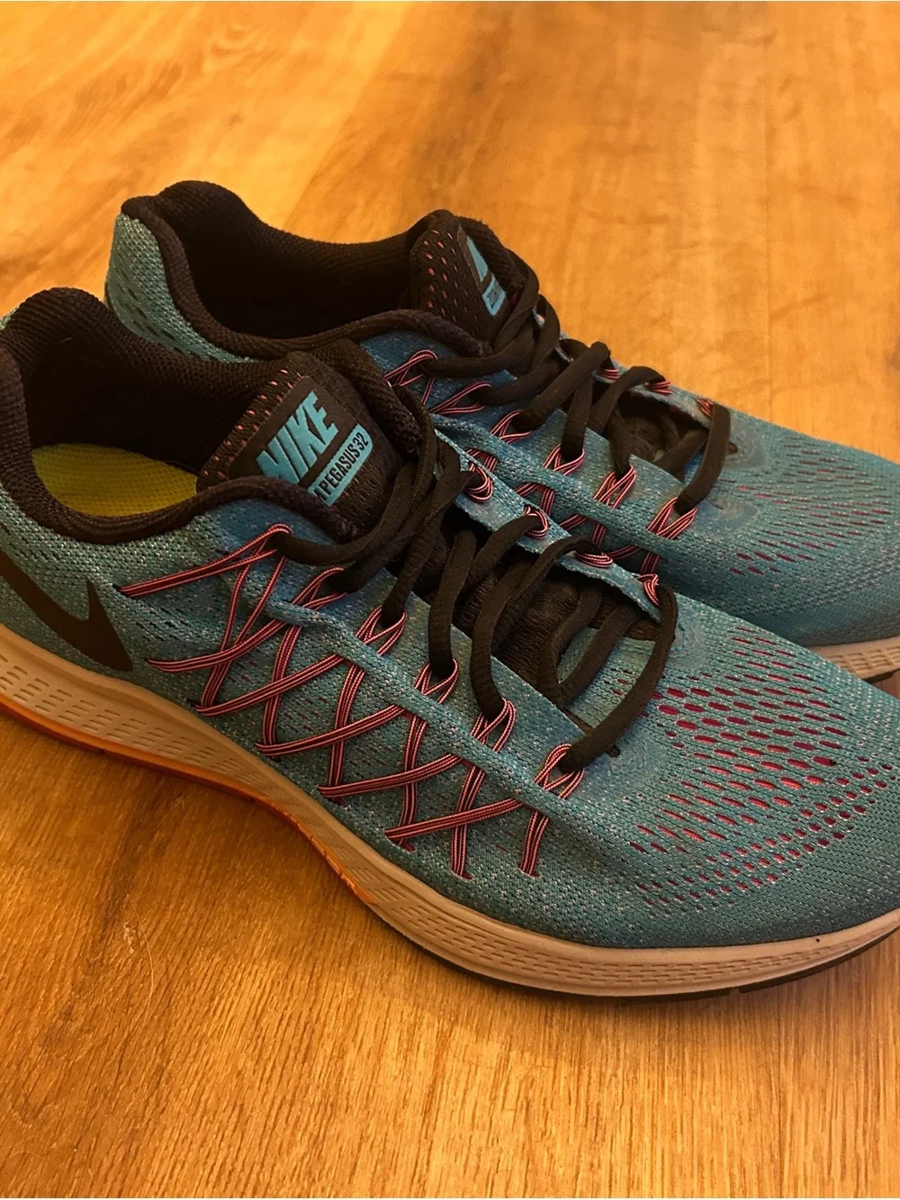 Nike Zoom Pegasus 32 Running Sneakers Blue/Black/Pink US 9.5